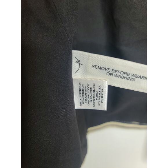 Ann Taylor black tan striped open front jacket blazer - 12P / 12 petite - Picture 7 of 8